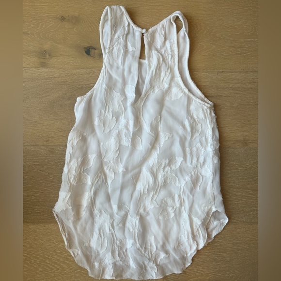 Wilfred Sevres White Jacquard Tank Top - Picture 1 of 7